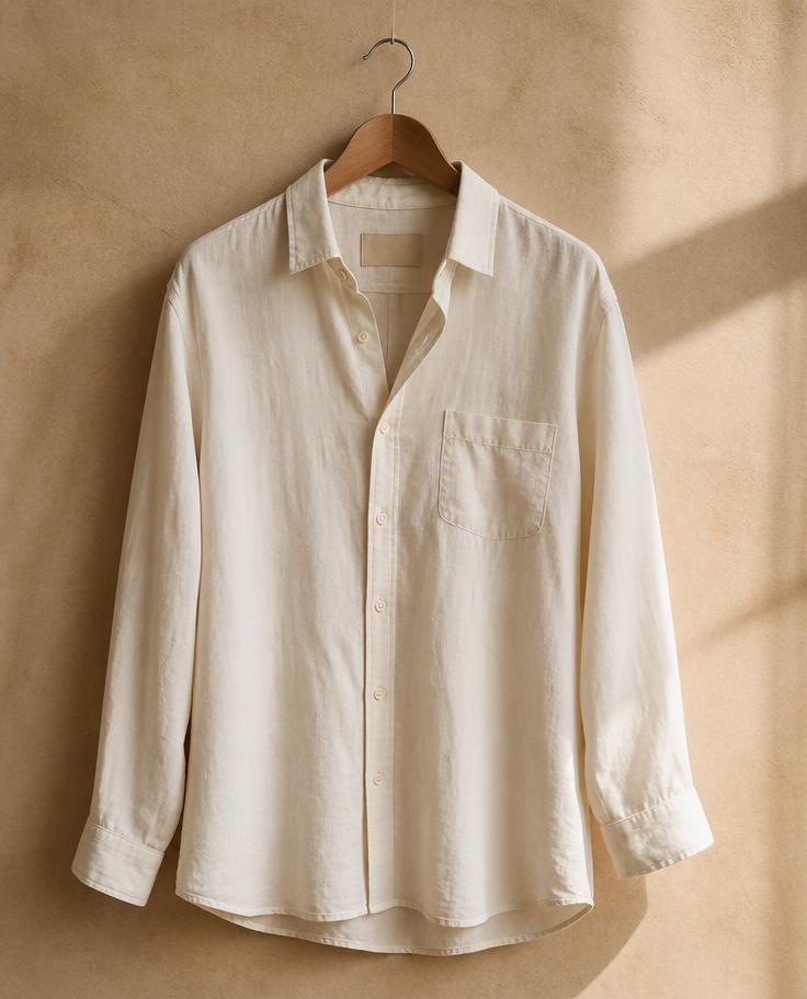 Camisa de linho cru